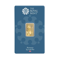 Gold Britannia Minted CertiCard Bar - 5 Gram