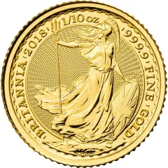 Gold Britannia Coin 2018 - 1/10oz