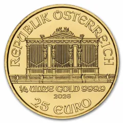 Gold Vienna Philharmonics Coin 2026 - 1/4 oz