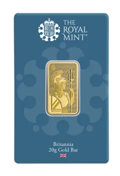 Gold Britannia Minted CertiCard Bar - 20 Gram