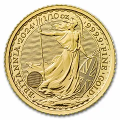 Gold Britannia Coin 2024 - 1/10oz