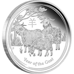 Silver Lunar Coin 2015 - Year of the Goat - 1 kg