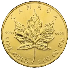 Gold Canadian Maple Leaf Coin 1990 - 1 oz