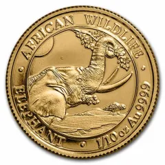 Gold Somalia Elephant Coin 2023 - 1/10oz
