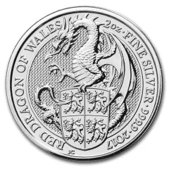 Silver Queen's Beasts Red Dragon Coin 2017 - 2oz